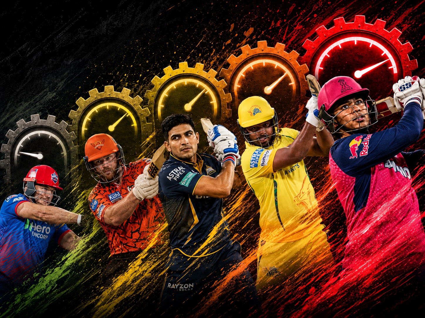 Top-order batters and their starting-gear speedometers
